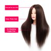 Mannequin Head Human Hair - 26 Inch Mannequin Head with Hair and Stand, Mannequin Head for Kids, Cosmetology Mannequin Head, 60% Real Hair Mannequins to Practice on, Doll Head for Hair Styling