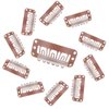 Yolev 50PCS Wigs Snap Clips Hair Extension Clips 6-Teeth U-Shape Metal Silicon Wig Hair Extension Clips for Women Hairpiece (Light Brown)