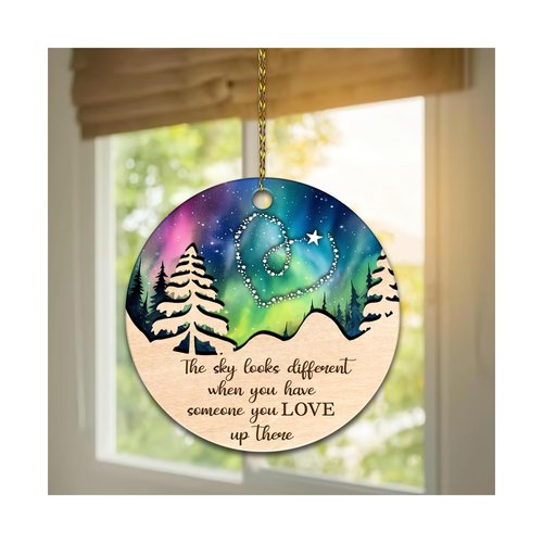 Hyturle Memorial Christmas Ornaments for Loss of Loved One - Memorial Suncatcher Ornament - Memorial Ornament for Christmas Tree - Christmas Memorial Keepsake, Sympathy Gifts for Loss of Mom Father