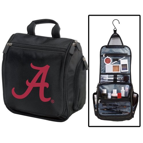 Alabama Toiletry Bags Or Hanging University of Alabama Mens Shaving Kit for Travel (Black - A Logo)