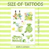 224 PCS Margs and Matrimony Temporary Tattoos Stickers Margarita Lemon Cocktail Tattoos Stickers for Bachelorette Party Favors, Birthday Decorations, and Gifts
