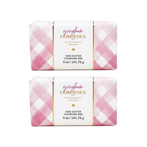 Bath & Body Works Gingham Gorgeous 2 Pack Shea Butter Cleansing Bar Set - 5 oz / 141.75 g each