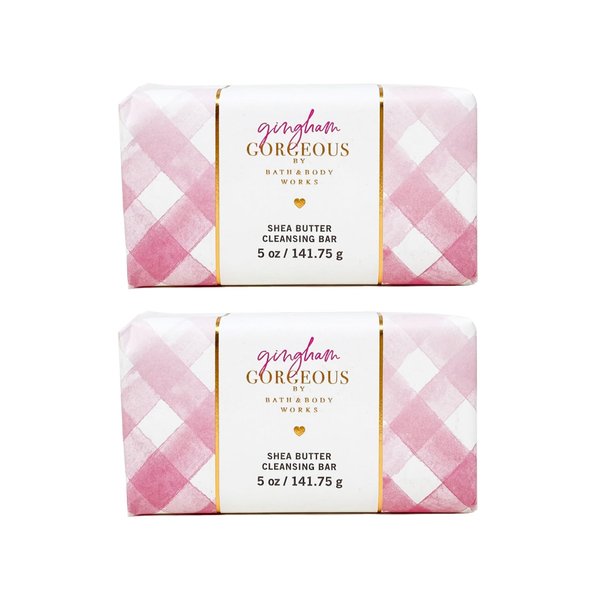 Bath & Body Works Gingham Gorgeous 2 Pack Shea Butter Cleansing Bar Set - 5 oz / 141.75 g each