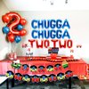 RGT 26 PCS Chugga Chugga Two Two Party Supplies Train Theme 2nd Birthday Decoration Train Birthday Cake Topper