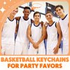 Batiyeer 36 Pack Sports Keychains Sports Ball Key Ball Keychain Bulk for Sports Birthday Party Favors (Basketball)