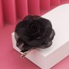Merdia Lovely Flower Hair Clip and Brooch Pin Head Clip Headdress Hair Clip Floral Brooches | Hair Accessories for Women | Flower Hair Clips for Women | Brooches and Pins for Women | Black