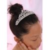 JWICOS Girls Silver Comb Small Rhinestone Comb Mini Crystal Hair Comb Headband Flowers Girls Comb Headpiece for Women and Girls