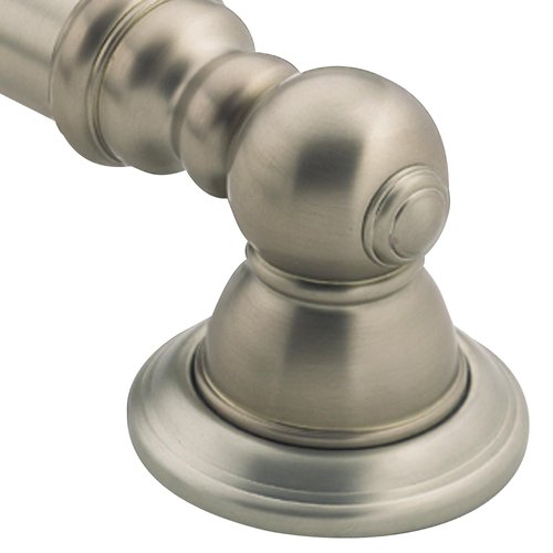 Moen Brushed Nickel Bathroom Safety 24-Inch Stainless Steel Traditional Shower Grab Bar for Handicapped or Elderly, YG5424BN