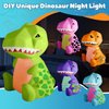 Loccmat Paint Your Own Dinosaur Lamp, Painting Kit Art Supplies Arts and Crafts, Night Light Dinosaur Toys for Girls Boys Birthday Gifts