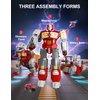 Transforming Toys - Dinosaur Robot Action Figures - Magnetic Assembling Robot Toys for Kids All-in-One Design Transforming Animals, Robots, Military Base Including Battle Guns, Cars, Airplane Models