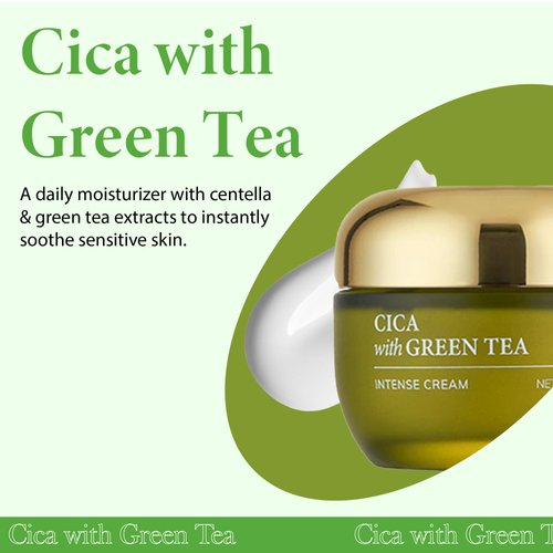 Innerest SKIN627 Daily Face Moisturizer, Face Cream, Facial Cream 1.76 oz Korean Skin Care Korean Moisturizer for Dry Skin- Cica with Green