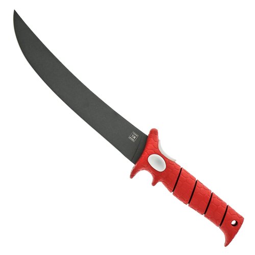 Bubba 9 Inch Flex Fillet Knife with Non-Slip Grip Handle, Full Tang Stainless Steel Titanium Bonded Blade, Lanyard Hole and Synthetic Sheath for Fishing