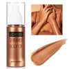 UCANBE Body Shimmer Oil 100ml, Moisturizing Body Glow Glitter Oil, Waterproof Shimmering Body Luminizer Liquid Illuminator Highlighter, Tinted Shimmer Body Lotion Glowing Bronzer Makeup(Golden Brown)