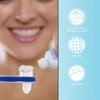 Healifty Denture Brush False Teeth Cleaning Tool Double Sided Toothbrush Denture Cleaning Brush 2pcs (White+Blue)