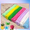 720 Pieces Pipe Cleaners Flower Set, 700 Flower Corlor Chenille Stems Whith 20 Pcs Flower Stems, Craft Supplies Bulk for DIY Art and Craft Projects Creative Gift Wrapping Party Decorations(Flower)