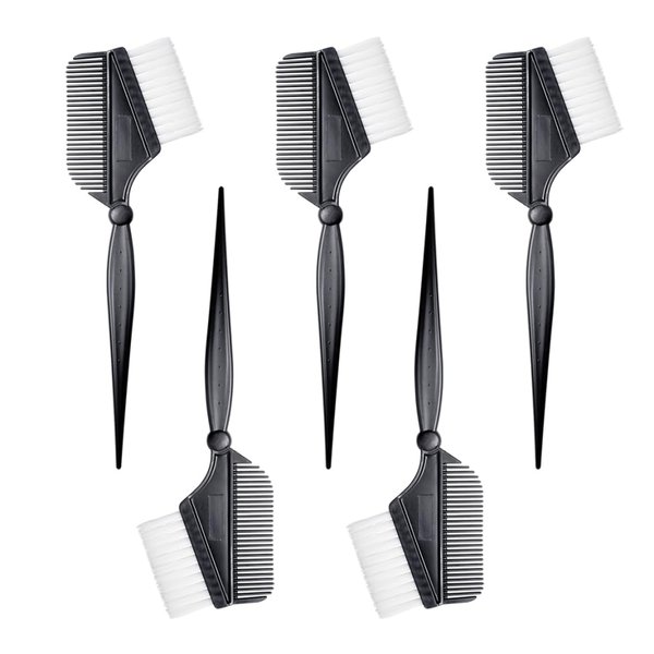 Raonest Vibrant Hair Color Brush Set - 5 Pieces, Durable Hair Dyeing Tools, Easy Application, Multi-Size Brushes, Lightweight Design, and Washable Material, Made in Korea