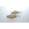 Generic Two small tiny gold and clear crystal hair pin clip barrettes fine hair