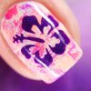 Whats Up Nails - Hibiscus Nail Vinyl Stencils for Nail Art Design (1 Sheet, 20 Stencils)