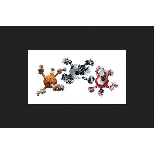 Multipet International Sport Ball/Rope Dog Toy