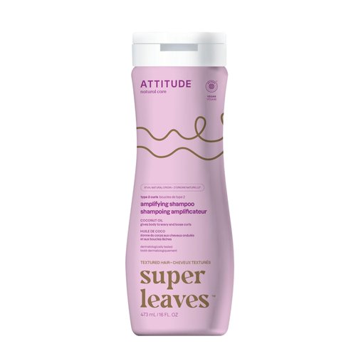 ATTITUDE Amplifying Shampoo for Curly Hair with Coconut Oil, EWG Verified, Vegan and Naturally De...