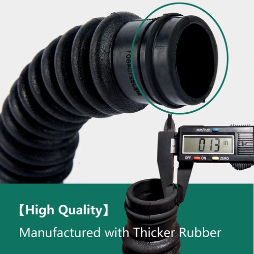 AEM73213001 LG Washer Tub to Pump Connector Drain Hose Assembly, Pump Outlet for LG Washing Machine, More Thicker With 2 Stainless Steel Hose Clamps