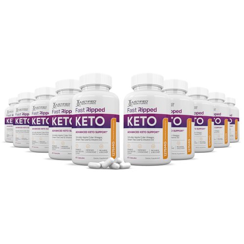 (10 Pack) Fast Ripped Keto ACV Pills 1275MG Keto Support Blend Capsule Alternative to Keto ACV Gummies Formulated with Apple Cider Vinegar Extra Virgin Olive Oil Powder Green Tea Leaf 600 Capsules