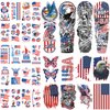 CUTELIILI Independence Day Temporary Tattoo,4th of July Sleeve Tattoo, American Flag Fake Tattoos,Red White and Blue Party Supplies,USA Flag, Memorial Day, Labor Day
