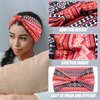 Yeshan Wide Headbands for Women Boho Knotted Non Slip Headbands Head Wraps Turbans Sport Yoga Workout Stretchy Hair bands,Pack of 6