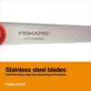 Fiskars® All-Purpose Left-Handed Scissors - Ergonomically Contoured - 8" Stainless Steel - Paper and Fabric Scissors for Office, Arts, and Crafts - Red