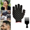 WULI PEACH Magic Barber Curling Twist Sponge Gloves Brush for Black Men's Natural Hair and Women's Curls (1pc)