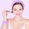Beleki Spa Headband for Washing and Wristband Set Sponge Headband Women Face Wash Makeup Skincare Headband Non Slip Puffy Headwear Thick Hair Accessories for Women Girls, Purple