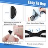 24 Pairs Adhesive Eye Glasses Nose Pads, D Shape Stick on Anti-Slip Soft Silicone, Adhesive Nose Pads Glasses Nose Pad for Glasses, Eyeglasses and Sunglasses, 15 x 6 x 1.5 mm (Black)