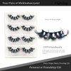 Mink Lashes with Glitter Rhinstones for Party Dramatic Diamond Decorative Gem Eyelashes(crystal)