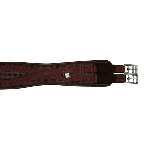 Horse Fare Products PVC Contoured English Girth with Double Elastic (Brown, 38")