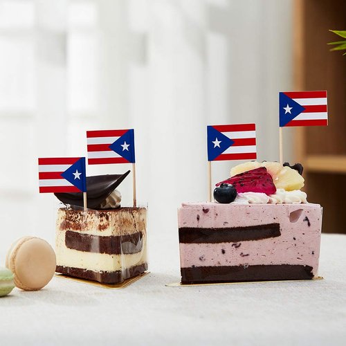 Puerto Rico Flag Puerto Rican Small Toothpick Mini Cupcake Flags Decorations (100 pcs)
