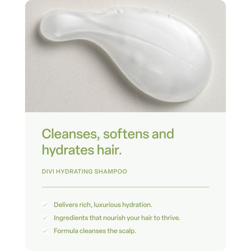 divi Moisturizing Shampoo for Women and Men - Gently Cleanses and Removes Scalp Buildup - Hydrates, Strengthens, and Nourishes Hair - Vegan, Cruelty-Free, Paraben-Free, 12 Fl Oz
