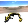 3D Printed Dragon, Black and Gold Articulated Crystal Dragon, Home Office Decor Executive Desk Toys, Fidget ADHD Toy for Autism/ADHD - D065-DR