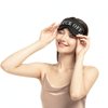 NMM Global 100% Mulberry Silk Sleep Mask Blackout, Cute Natural Sleeping Mask with Adjustable Elastic Strap, Satin Eye Cover for Men Women Adults (Fuck Off)