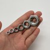 TWCC 95 PCS Assorted Stainless Steel Hex Nuts Assortment Kit M3 M4 M5 M6 M8 M10 Metric Hex Nut Set Hardware