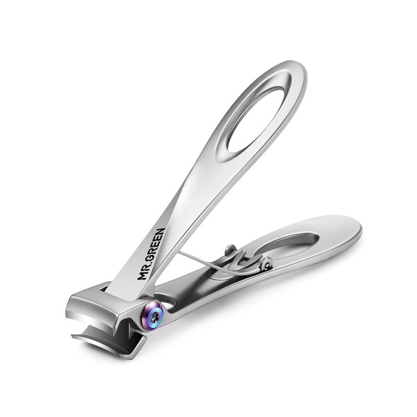 MR.GREEN Nail Clippers Wide Jaw Opening Stainless Steel Fingernail Clipper Thick Hard Toenail Cutter Manicure Scissors Tools (Nail Clipper (Medium))