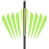 Letszhu Arrows Vanes 4 Inch Plastic Feather Fletching for DIY Archery Arrows 50 Pack (Neon Yellow)