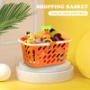 NUOBESTY 2pcs Mini Toy Shopping Basket Kids Grocery Basket with Handles Easter Eggs Baskets for Kids Toddlers Party Favors Kitchen Pretend Play Small Storage Basket Toy