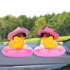 MuMyer Car Duck Decoration Dashboard, Rubber Duck Car Ornament Accessories with Mini Cowboy Hat Swim Ring Necklace Sunglasses Special Prop(Lc10)