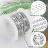 Lusofie 10 Yards 2MM Rhinestone Close Chain Trim Silver Rhinestone String Rhinestone Roll Crystal Rhinestones Chain for Crafts Jewelry Wedding Clothes DIY