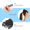 Ansnbo 120PCS Black Hair Ties, Seamless Thick Hair Bands Ponytail Holder, Elastic Hair Tie No Damage Crease Hairties Soft Hair Ties for Women
