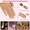 ALUROICE Practice Hand for Acrylic Nails - Nail Tips Won't Fall off Again- Flexible Fake Nail Mannequin Hand Practice for Training