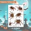 Hohamn Halloween Spider Temporary Tattoos, 12 Sheets Halloween Tattoos 3D Spider Tattoos for Kids Halloween Party Favors Festivals