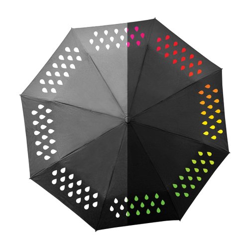 Suck UK | Color Changing Umbrella | Rainbow Umbrella | Color Changing Umbrella When Wet | Folding Umbrella For Rain | Travel Umbrella & Portable Umbrella | Travel Umbrellas For Rain Windproof