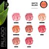 Palladio Matte Blush, Brushes onto Cheeks Smoothly, Soft Matte Look and Even Finish, Flawless Velvety Coverage, Effortless Blending Makeup, Flatters the Face, Convenient Compact, Peach Ice