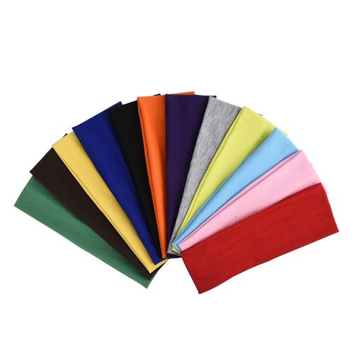 Eboot 12 Pcs Stretch Elastic Yoga Headbands Mixed Colors for Teens and Women